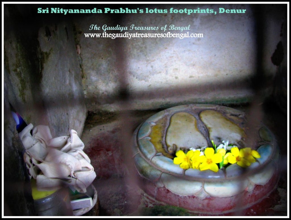 Nityananda prabhu's footprints denur
