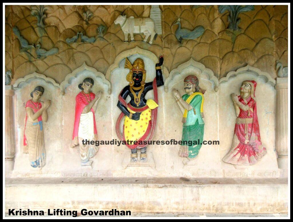 krishna lifting govardhan